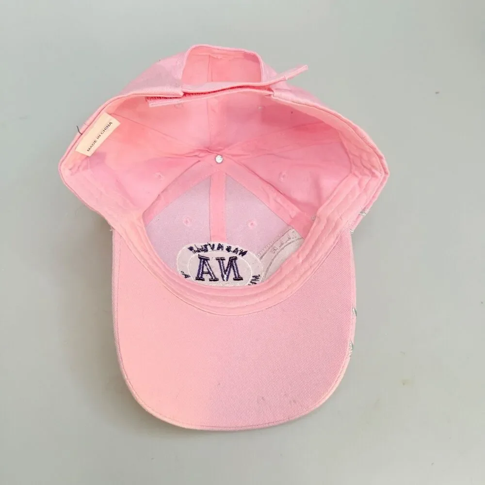 Nashville Music City USA Pink Hat Cap Adjustable Hook & Loop Strap OSFA